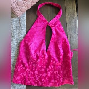 Vibrant Pink Halter Dress